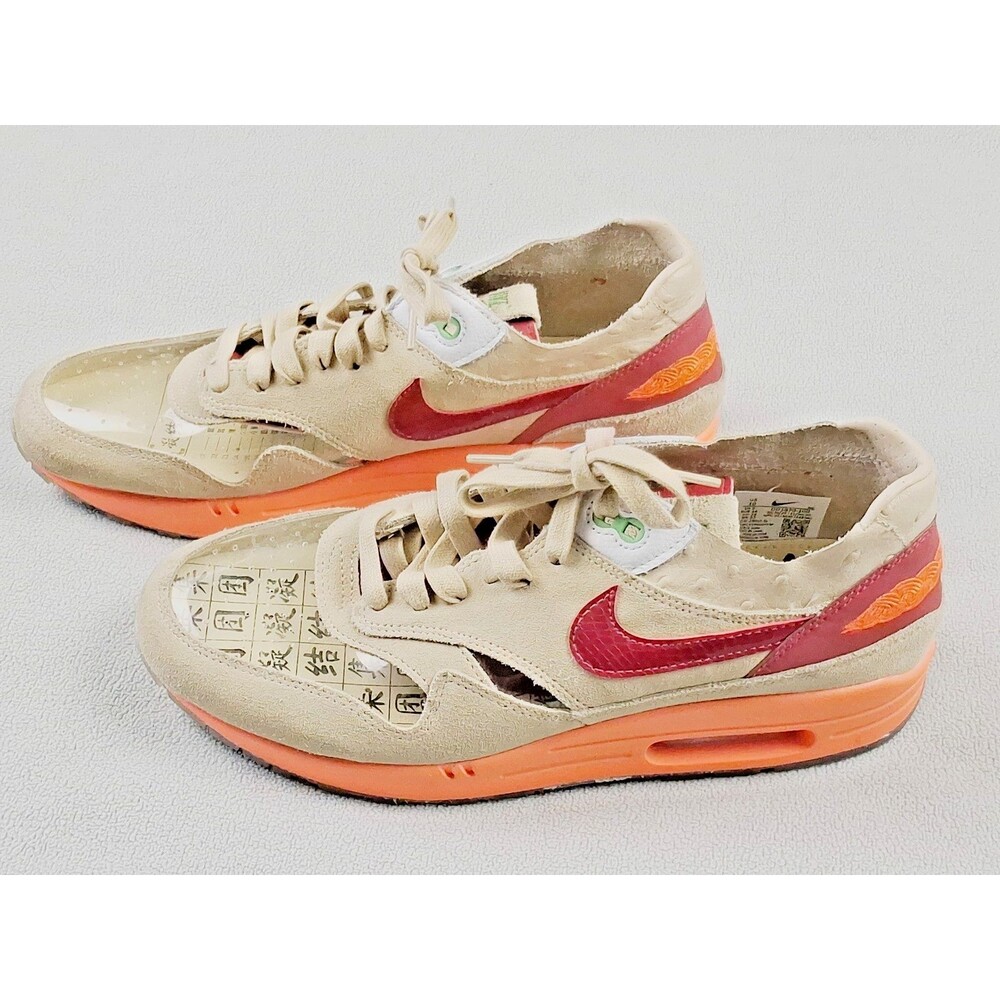 Nike Air Max 1 LX Women’s Sneakers Sail Pink Orange Multicolor Size 10 - Picture 2 of 9
